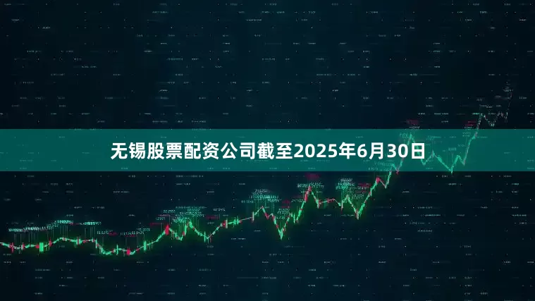 无锡股票配资公司截至2025年6月30日